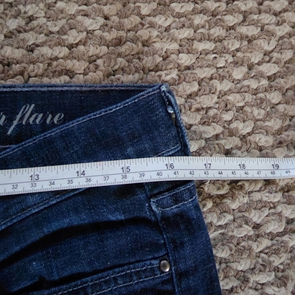 𝅺7 All Mankind Dark Blue Super Flare Jeans Women's Size 30 - Picture 3 of 7